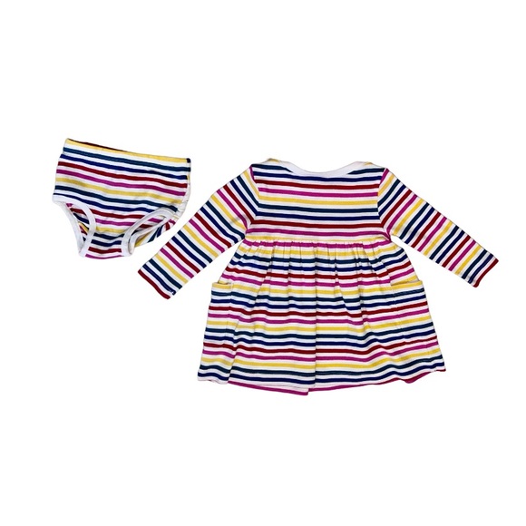 NEW NWT Hanna Andersson stripe 2pc dress bloomers size 75 12-18 months 12m 18M - Picture 8 of 10